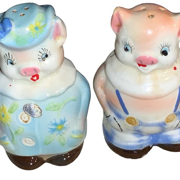 Vintage Pig Couple Salt and Pepper Animal Set - Picture 14 of 14